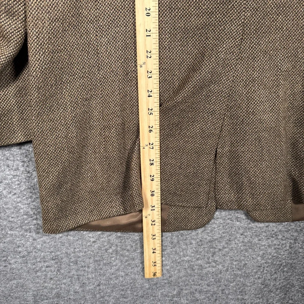 Burberry London Sport Coat Blazer 43R Brown Wool 3 Button Tweed USA Union Made
